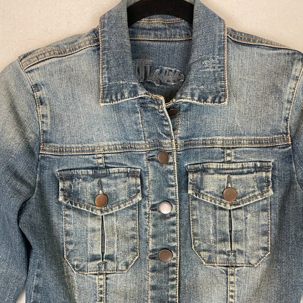 KUT From the Kloth‎ Denim Jacket Size Small Jean Jacket Cotton Blend